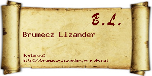 Brumecz Lizander névjegykártya